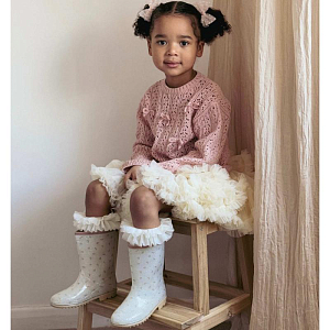 Сапоги резиновые Mrs. Ertha "Flower Buds Glitter", мириада цветов